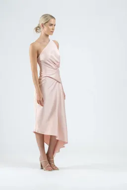 One Fell Swoop Temptation Midi Dress in Sleek Blush Size 10 for rent on The Volte - image 2