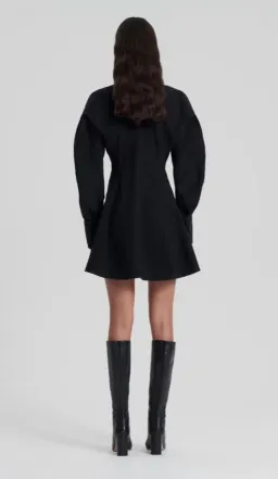 Scanlan Theodore Denim Cocoon Sleeve Mini Dress Washed Black Size 6 / XS for rent on The Volte - image 3