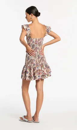 Sir The Label Bettina Shirred Mini Dress Wiltshire Floral Size 1 (AU 8) for rent on The Volte - image 2