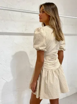 By Nicola Limoncello Mini Dress Cream Size 12 for rent on The Volte - image 3