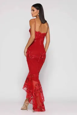 Elle Zeitoune Renee Dress Red Size 10 for rent on The Volte - image 3