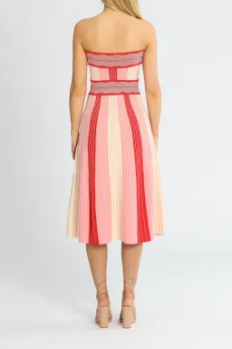 By Johnny Pipe Stripe Knit Dress Multi Pink Size AU 12 for rent on The Volte - image 3