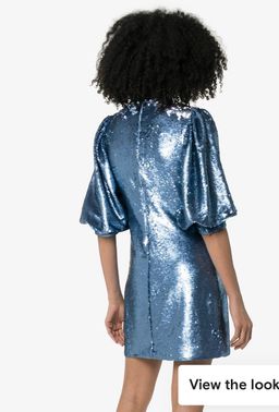 Ganni Sequined Forever Blue Dress Size 10 for rent on The Volte - image 3