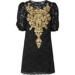 Dolce and Gabbana Embroidery Lace Dress Black Size AU 12 for rent on The Volte - image 5