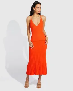 Alice McCall Michelle Knit Skirt Orange Size AU 8 for rent on The Volte - image 1