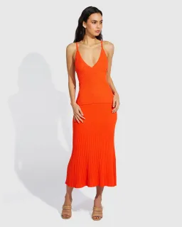 Alice McCall Michelle Knit Cami Orange Size AU 10 for rent on The Volte - image 1