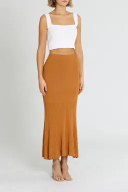 Alice McCall Michelle Knit Skirt Tan Brown Size AU 8 for rent on The Volte - image 3
