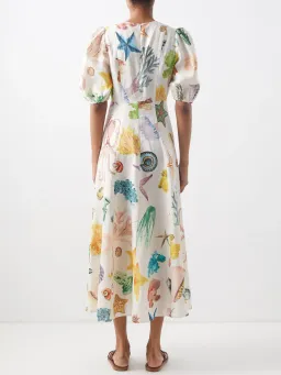 Alemais Adella Atlantis Midi Dress Print Size 14  for rent on The Volte - image 2