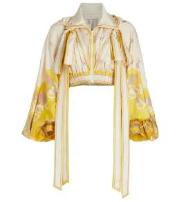Zimmermann High Tide Cropped Jacket & Skirt Set Yellow Sailboats  Size 0/Au 8 for rent on The Volte - image 4