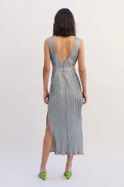 Suboo Ana Sleeveless Maxi Dress Silver Size S / AU 8 for rent on The Volte - image 3