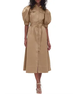 Aje Woodland Utility Midi Dress Beige Size AU 12 for rent on The Volte - image 1