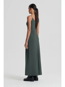 Scanlan Theodore Powdered Viscose Slip Dress in Safari Size AU 6  for rent on The Volte - image 3