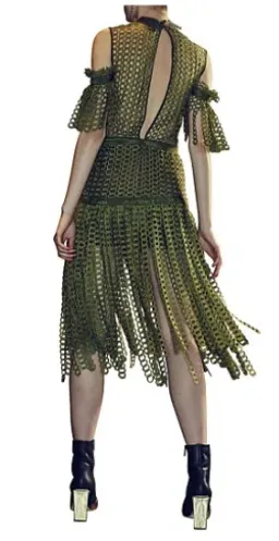 Romance Was Born Link Garden Dress in Khaki Green Size 6 for rent on The Volte - image 3