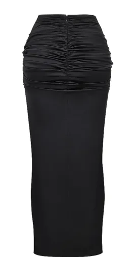 House of CB Arla Draped Silk Maxi Skirt Black Size XS/S for rent on The Volte - image 5