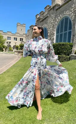 Mackenzie Mode Geo White Dress Multi/Print Size 6  for rent on The Volte - image 1