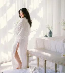 L’idée De Luxe Gown in Metallic White Size 12 for rent on The Volte - image 4