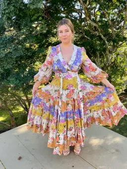 Zimmermann The Pattie Wrap Midi Dress in Spliced Size 2/ Au 12 for rent on The Volte - image 3