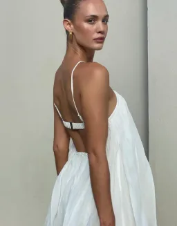 Hansen & Gretel Paolo Backless Mini Dress White Size XS / AU 6 for rent on The Volte - image 2