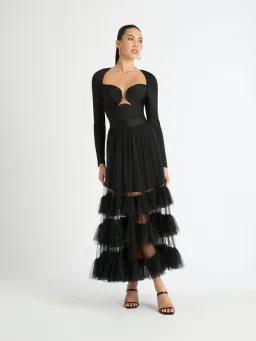 Sheike Imogen Maxi Skirt Black Size 8 for rent on The Volte - image 1