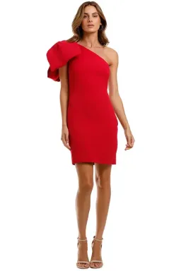 Rebecca Vallance Hamptons Mini Bow Dress Barberry Red Size 12 for rent on The Volte - image 1