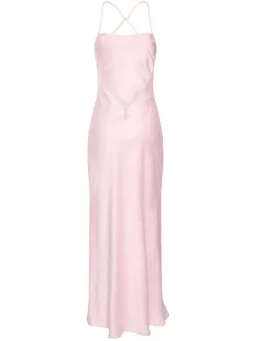 Bec & Bridge Carolina Satin Maxi Dress Pink Size 6 for rent on The Volte - image 5