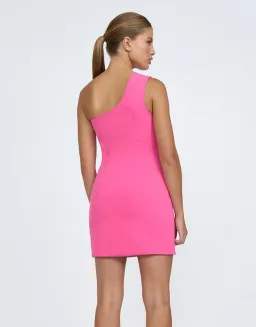By Johnny Wave One Shoulder Mini Dress Pink Size AU 12  for rent on The Volte - image 4