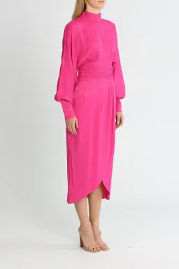 Rebecca Vallance Theresa Midi Dress Fuschia Pink Size AU 14 for rent on The Volte - image 2