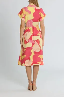 Rebecca Vallance Toretta Midi Dress Multi Print Size AU 8 for rent on The Volte - image 3