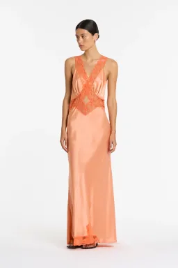 Sir the Label Aries Cut Out Gown Peach Size 0 / AU 6 for rent on The Volte - image 2