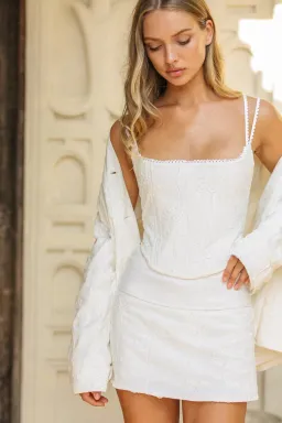 Eisha Pippa Corset And Mini Skirt Set White Size 2/ Au 10 for rent on The Volte - image 2