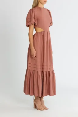 Shona Joy Vega Cut Out Open Back Midi Dress Rose Pink Size 14 for rent on The Volte - image 2