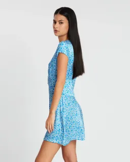 Bec & Bridge Alizee Mini Dress Blue Floral Size 12 for rent on The Volte - image 2