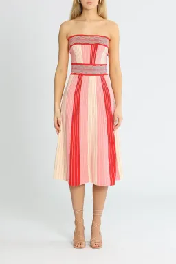 By Johnny Pipe Stripe Knit Dress Multi Pink Size 14 for rent on The Volte - image 1