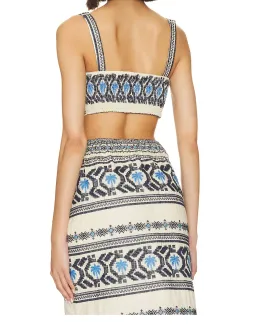 Johanna Ortiz Breeze Crop Top & Namtrik Maxi Skirt Set Print Size 8 for rent on The Volte - image 3