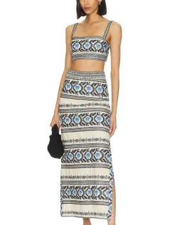 Johanna Ortiz Breeze Crop Top & Namtrik Maxi Skirt Set Print Size 8 for rent on The Volte - image 1