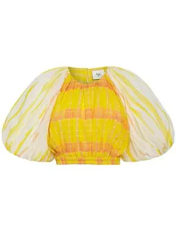Aje Wilderness Crop Top & Skirt Set Yellow Check Size 10/12 for rent on The Volte - image 6