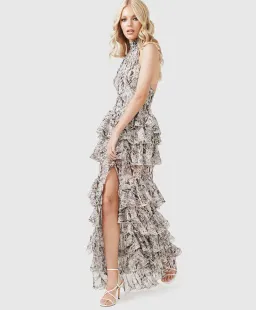 Derma Department Oscar Maxi Dress Snakeskin XS/6 for rent on The Volte - image 1