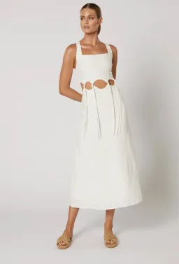 Winona Kalina Midi Dress in White Size M / AU 10 for rent on The Volte - image 1