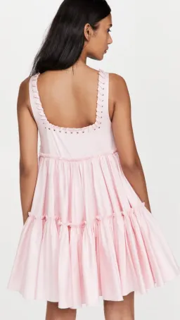 Aje Hushed Laced Sleevless Mini Dress Pink Size AU 6 for rent on The Volte - image 4