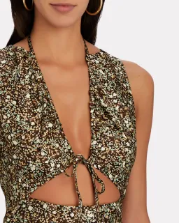 Shona Joy Avriel Cut Out Front Maxi Dress Floral Size 6 for rent on The Volte - image 2