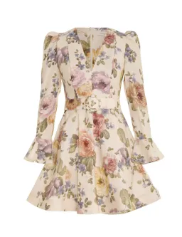Zimmermann The Luminosity Mini Dress in Multi Floral Cream Size 2 / AU 12 for rent on The Volte - image 3