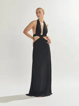 One Mile the Label Jeska Maxi Dress Black Size AU 10 for rent on The Volte - image 1