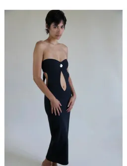 BUCI NYC Long Flower Dress Black Size 6 for rent on The Volte - image 2