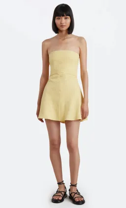 Bec & Bridge Cynthia Strapless Mini Dress in Straw Size 16 for rent on The Volte - image 1