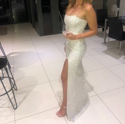 MESHKI Sierra Maxi Dress Silver Size 6 for rent on The Volte - image 5