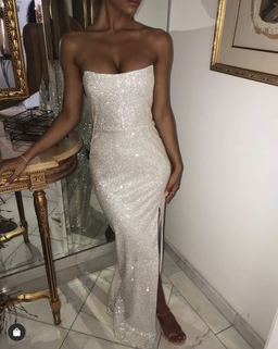 MESHKI Sierra Maxi Dress Silver Size 6 for rent on The Volte - image 4