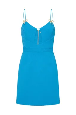 Rebecca Vallance Hermosa Mini Dress Blue Size 8  for rent on The Volte - image 3