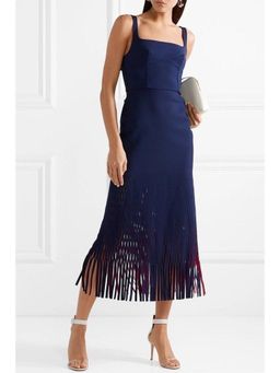 Dion Lee Bustier Perf Midi Dress Blue Size 6 for rent on The Volte - image 1