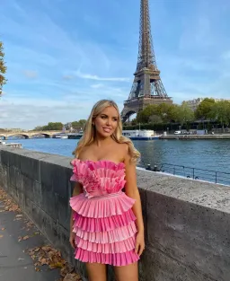 Eliya the Label Josephine Mini Dress Pink Size M/Au 10 for rent on The Volte - image 6