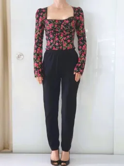 Dolce and Gabbana Long Sleeve Bustier Top Floral Size 6  for rent on The Volte - image 1